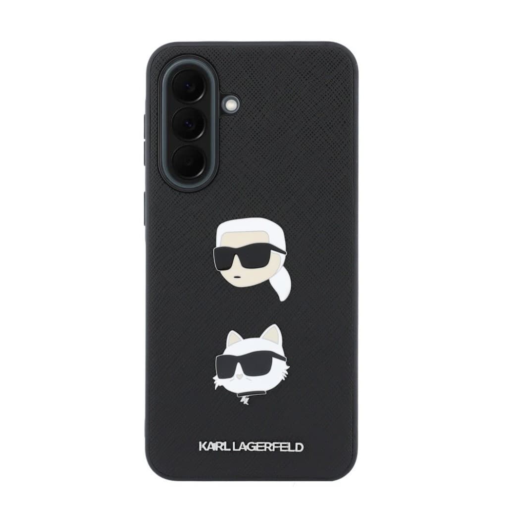 Kryt Karl Lagerfeld Liquid Silicone Metal Karl and Choupette pro Samsung Galaxy A37 černý - náhled 3
