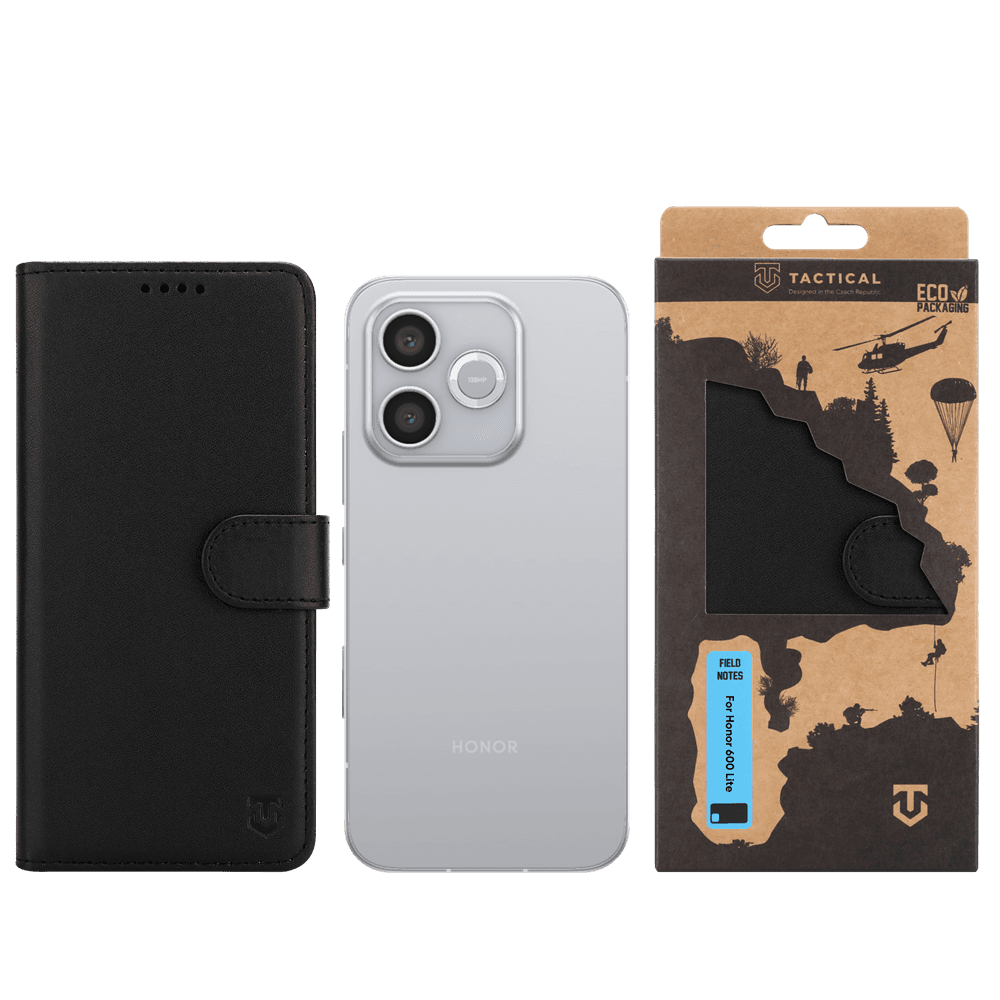 Pouzdro Tactical Field Notes pro Honor 600 Lite černé - náhled 3