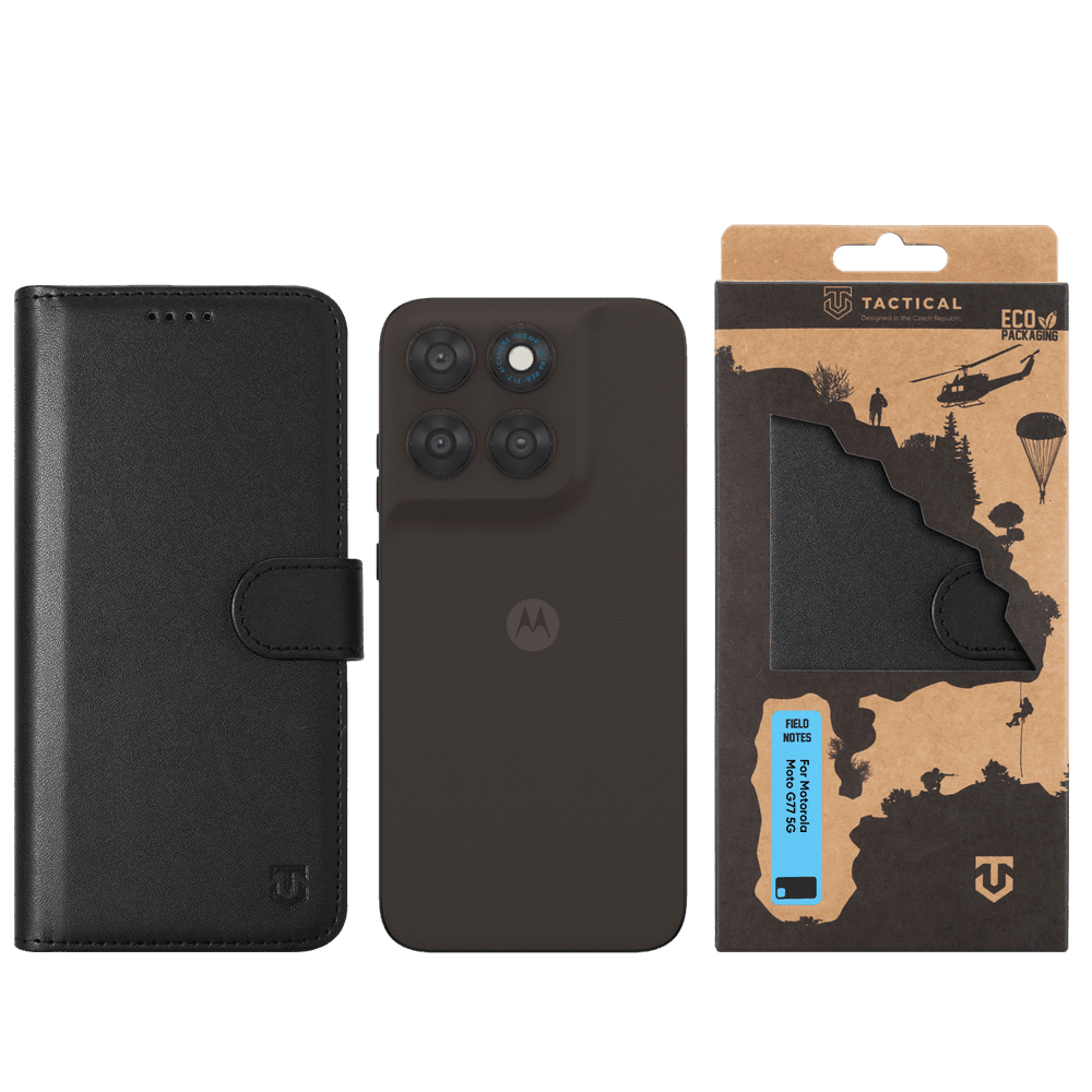 Pouzdro Tactical Field Notes pro Motorola Moto G77 5G černé - náhled 3