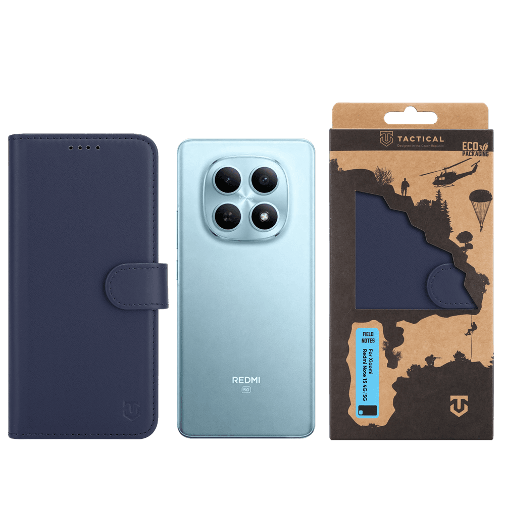 Pouzdro Tactical Field Notes pro Xiaomi Redmi Note 15 4G/5G modré - náhled 3