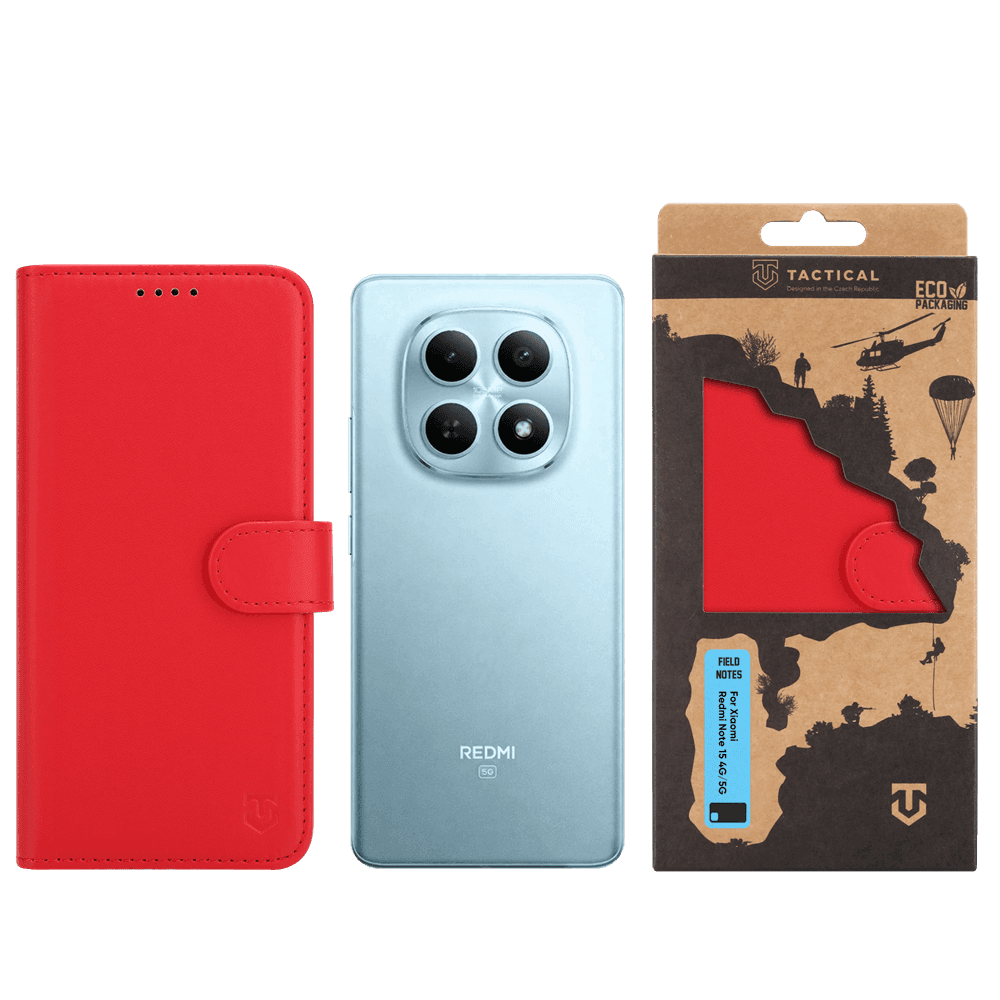 Pouzdro Tactical Field Notes pro Xiaomi Redmi Note 15 4G/5G červené - náhled 3