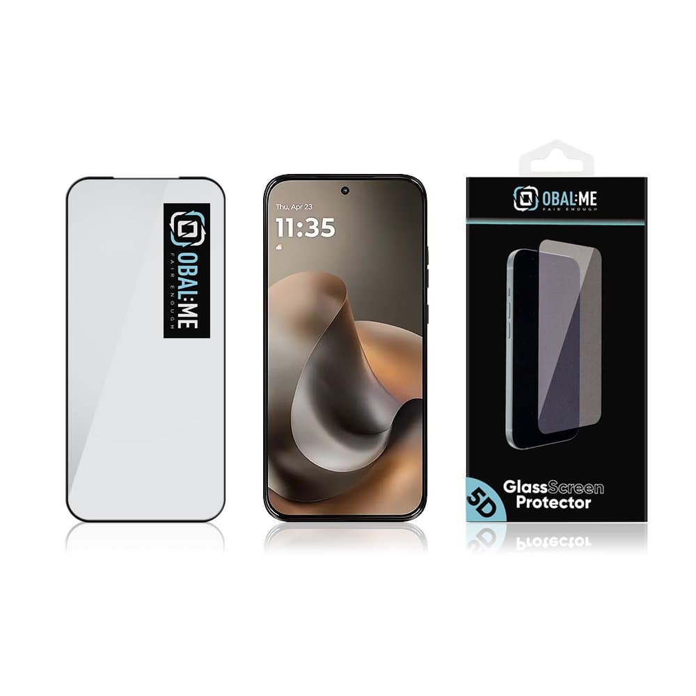 Tvrzené sklo OBAL:ME 5D pro Motorola Moto G77 5G černé - náhled 3