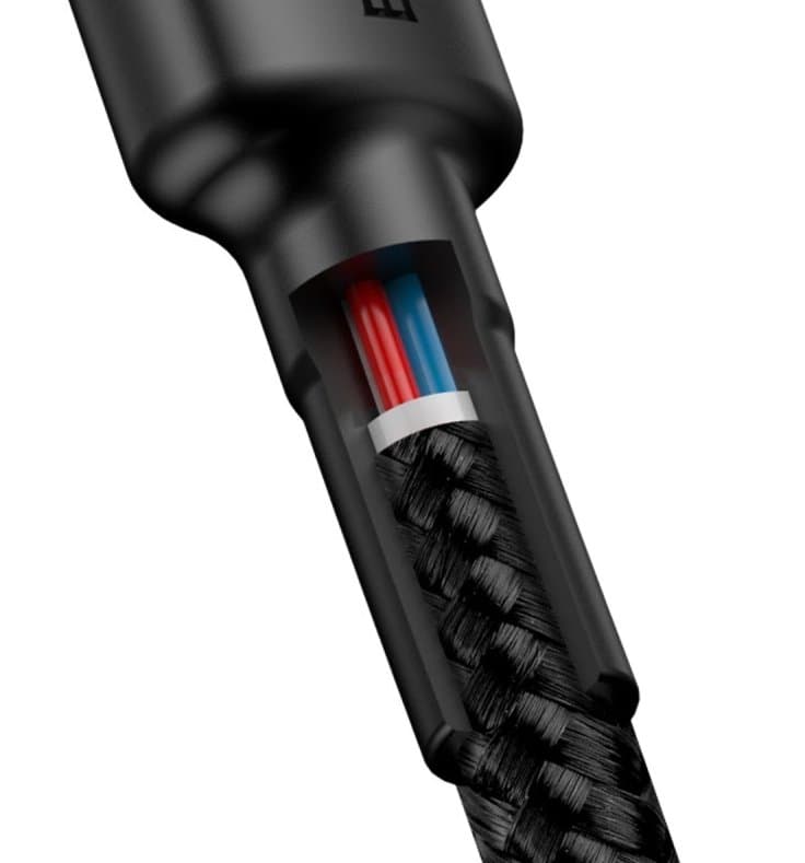 Baseus CATKLF-GG1 Cafule Kabel USB-C 60W 1m Gray/Black - náhled 3