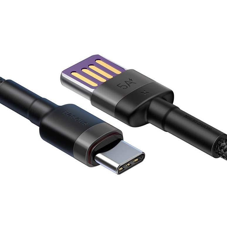 Baseus CATKLF-PG1 Cafule Quick Charging Datový Kabel USB Double Sided to USB 40W 1m Gray/Black - náhled 3