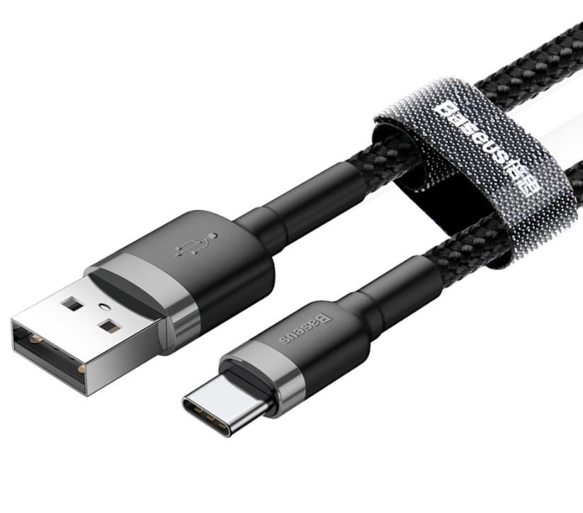 Baseus CATKLF-BG1 Cafule Kabel USB-C 3A 1m Grey/Black - náhled 3