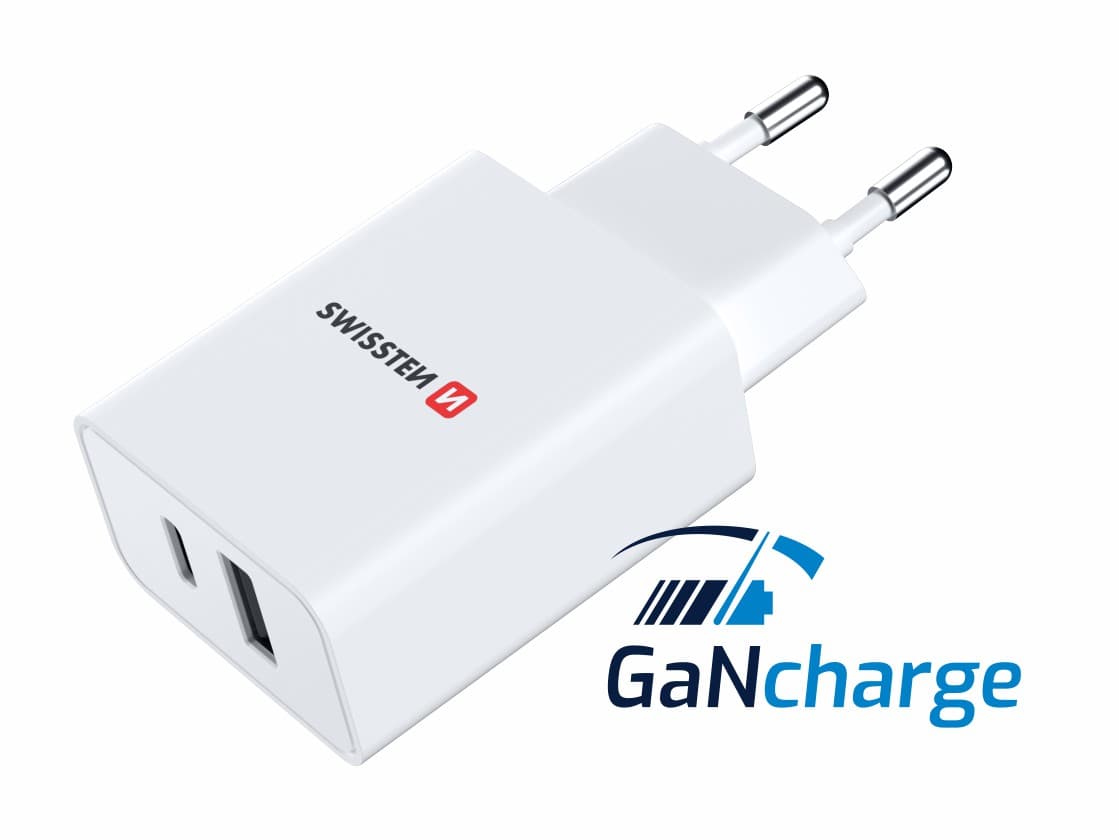Swissten síťový adaptér power delivery 30w 1x usb-c + 1x usb bílý - náhled 3