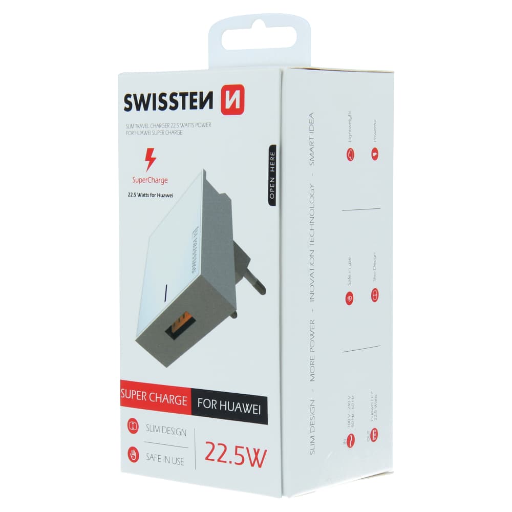 Swissten síťový adaptér pro huawei super charge 22,5w bílý - náhled 3