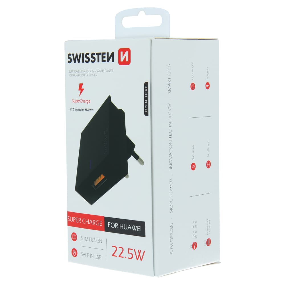 Swissten síťový adaptér pro huawei super charge 22,5w černý - náhled 3