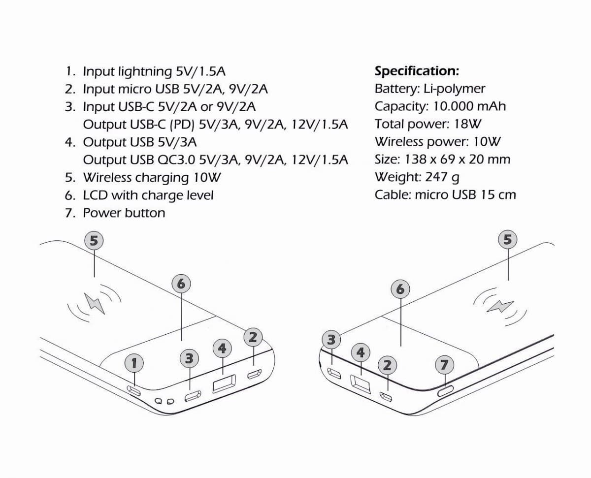 Swissten all-in-one power bank 10000 mah - náhled 3