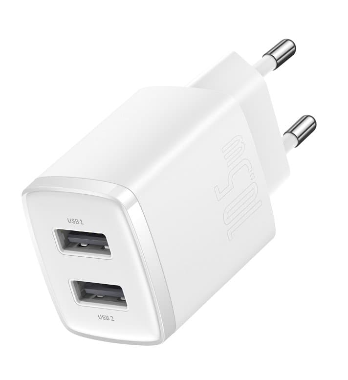 Baseus CCXJ010202 Compact Nabíječka 2xUSB 10,5W White - náhled 3