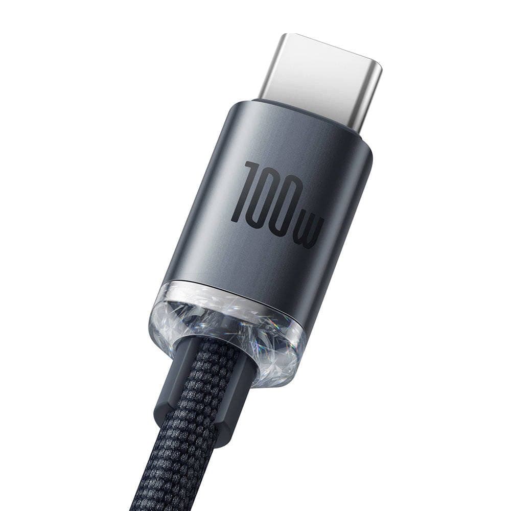 Baseus CAJY000501 Crystal Shine Series Datový Kabel USB - USB-C 100W 2m Black - náhled 3