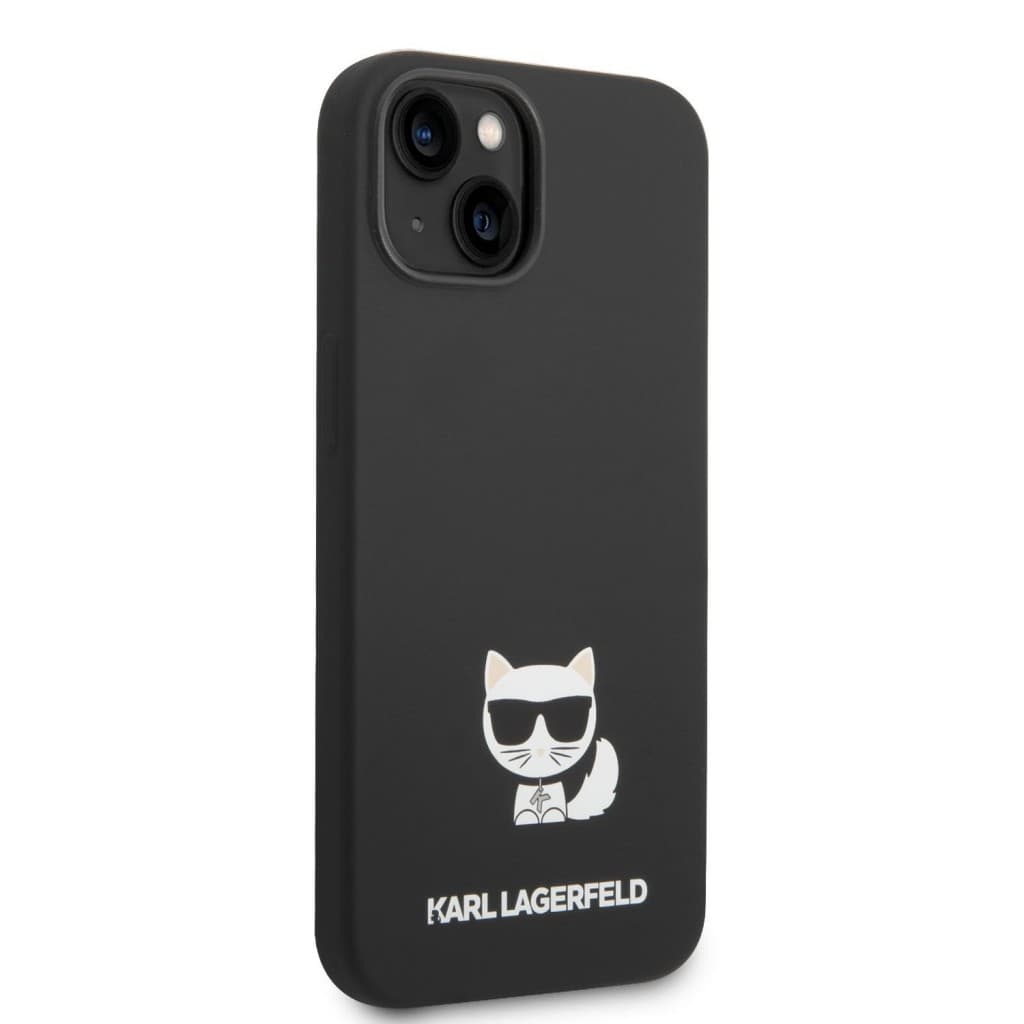 Karl Lagerfeld Liquid Silicone Choupette Zadní Kryt pro iPhone 14 Plus Black - náhled 3
