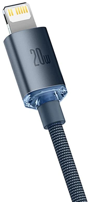 Baseus CAJY000201 Crystal Shine Series Datový Kabel USB-C - Lightning 20W 1,2m Black - náhled 3