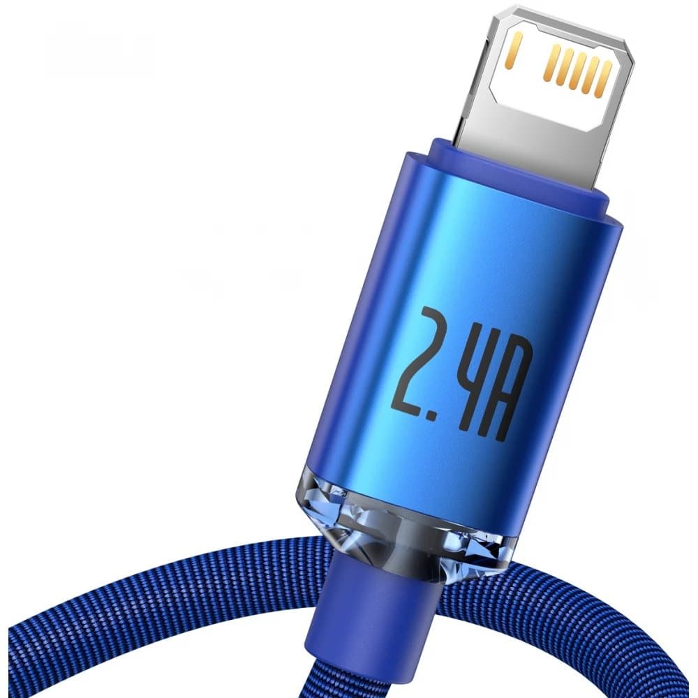 Baseus CAJY000003 Crystal Shine Series Datový Kabel USB - Lightning 20W 1,2m Blue - náhled 3