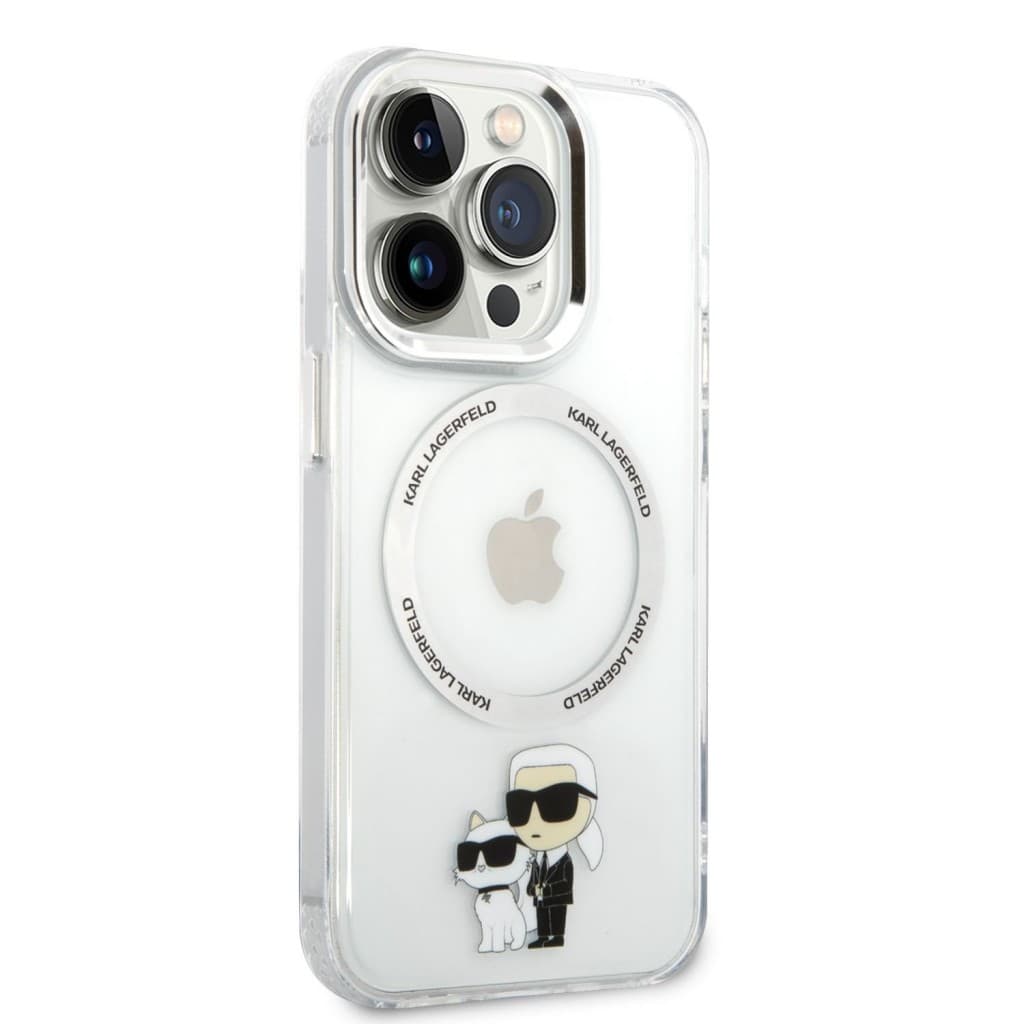 Karl Lagerfeld MagSafe Kompatibilní Kryt IML Karl and Choupette NFT pro iPhone 14 Pro Max Transparent - náhled 3