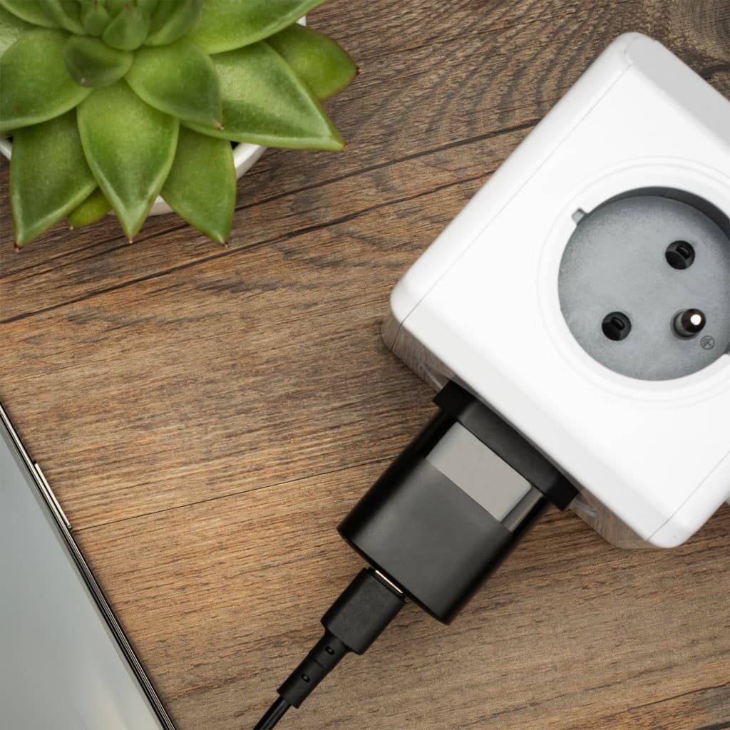 Set síťové nabíječky FIXED Mini s USB-C výstupem a USB-C/USB-C kabelu, podpora PD, 1 metr, 30W, černý - náhled 3