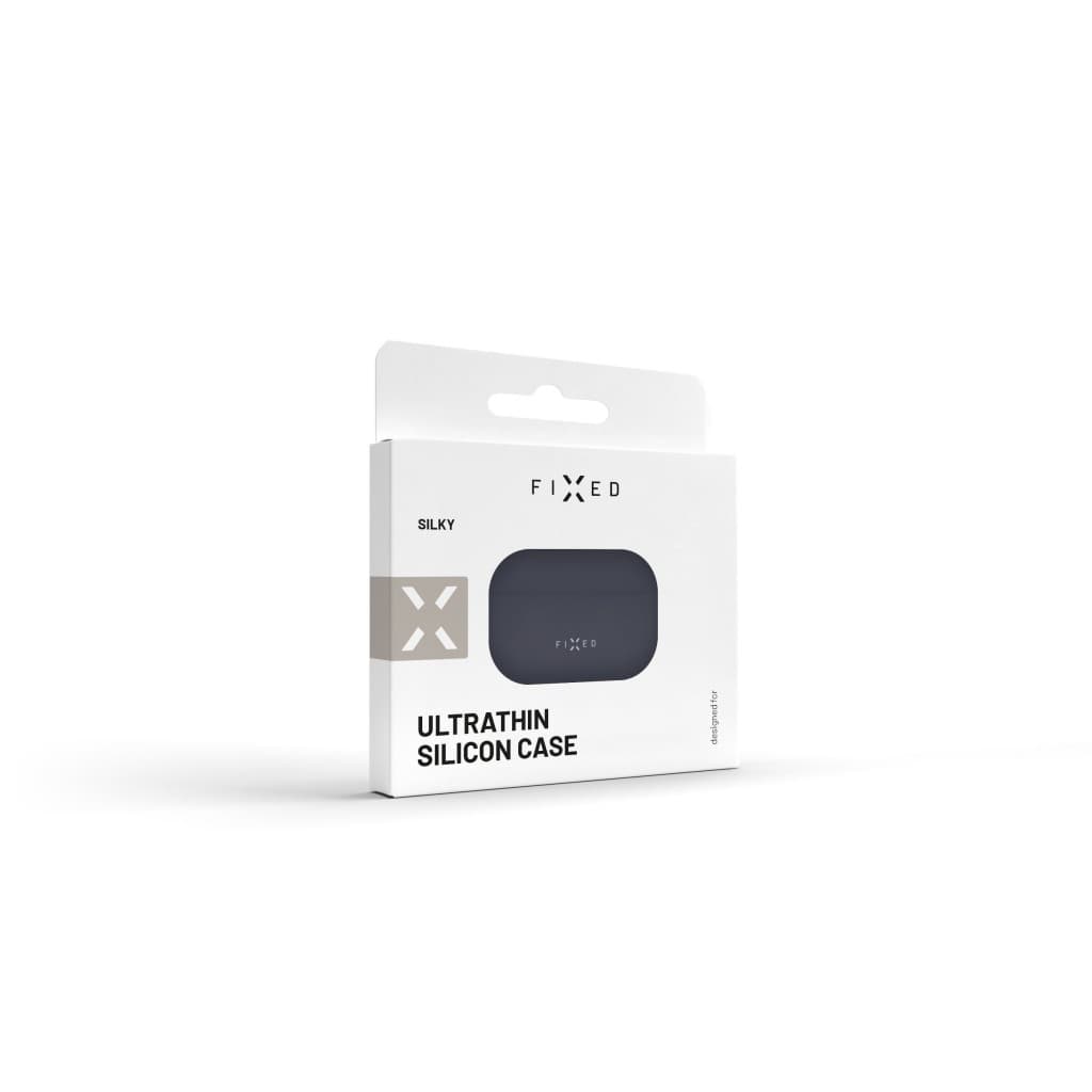 Ultratenké silikonové pouzdro FIXED Silky pro Apple Airpods, modré - náhled 3