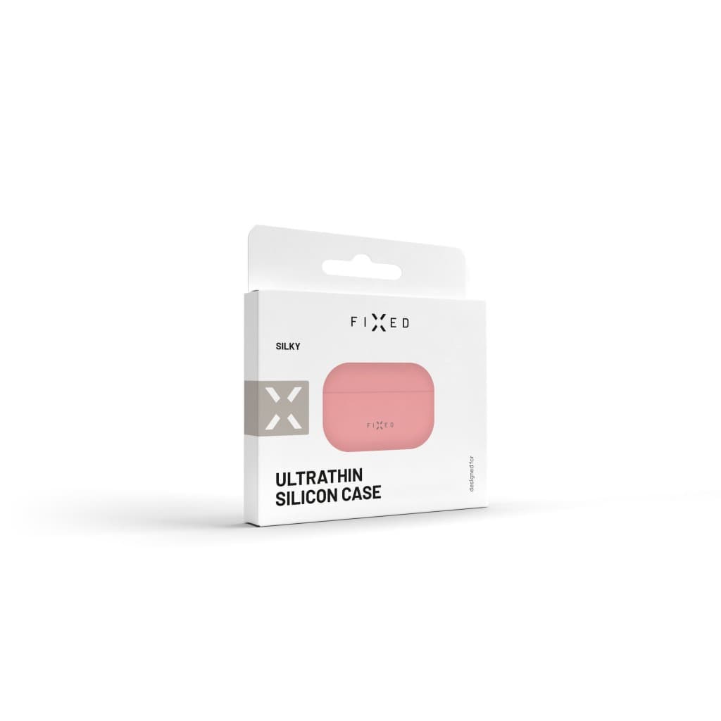 Ultratenké silikonové pouzdro FIXED Silky pro Apple AirPods Pro 2, růžové - náhled 3