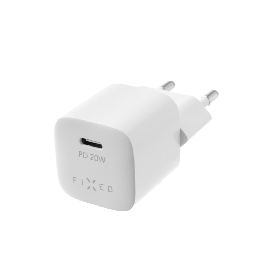 Síťová nabíječka FIXED Mini s USB-C výstupem a podporou PD, 20W, bílá - náhled 3