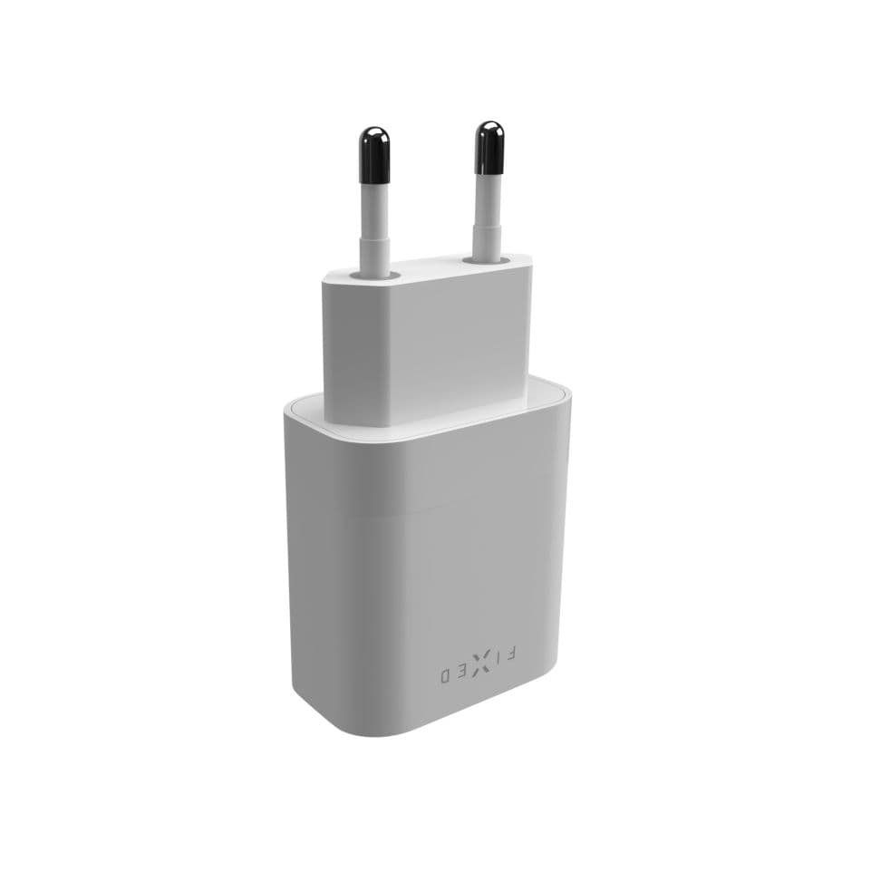 Síťová nabíječka FIXED s USB-C výstupem a podporou PD, 20W, bílá - náhled 3
