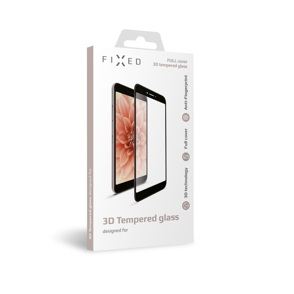 Ochranné tvrzené sklo FIXED 3D Full-Cover Apple iPhone SE (2020/2022) / 7 / 8, s lepením přes celý displej, černé - náhled 3