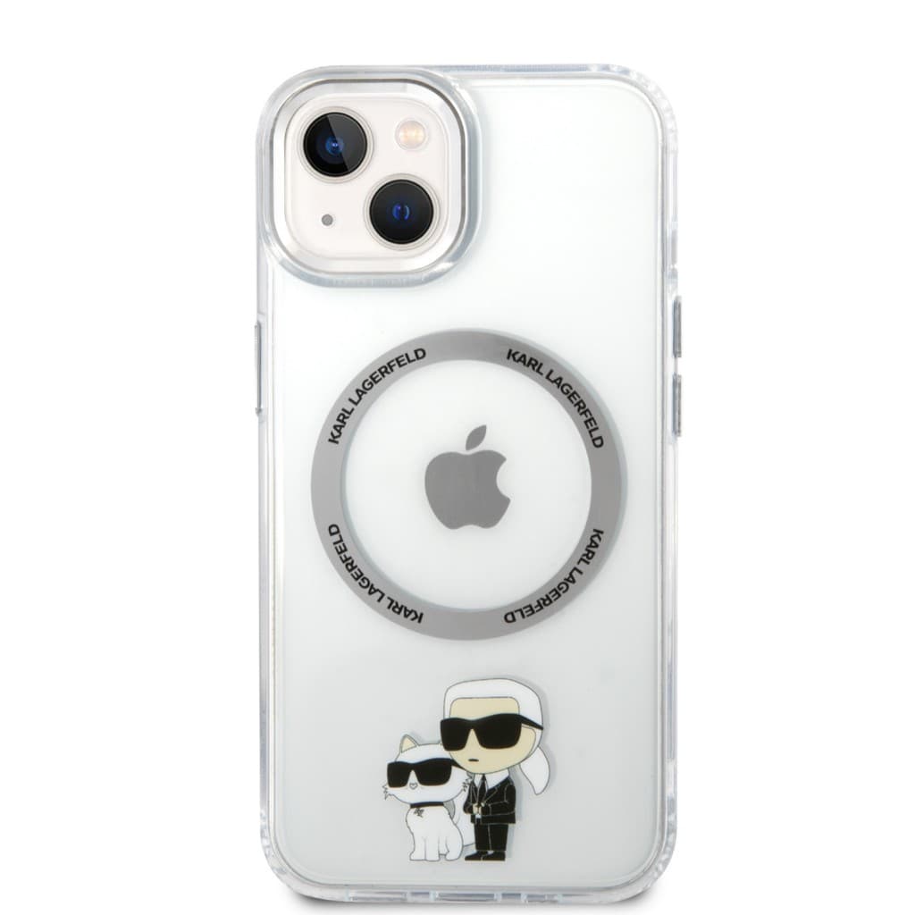 Karl Lagerfeld IML Karl and Choupette NFT MagSafe Zadní Kryt pro iPhone 15 Transparent - náhled 3