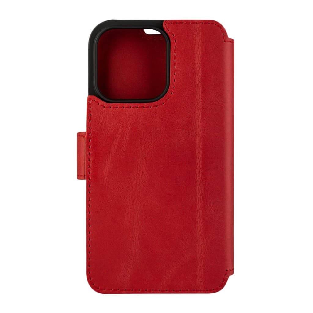 Kožené pouzdro typu kniha FIXED ProFit pro Apple iPhone 14 Pro, červené - náhled 3