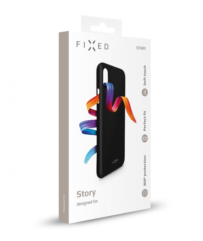 Zadní pogumovaný kryt FIXED Story pro Apple iPhone 7/8/SE (2020/2022), černý - náhled 3