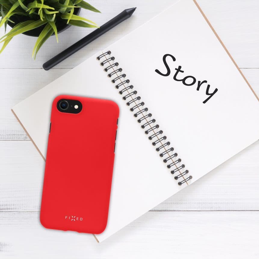 Zadní pogumovaný kryt FIXED Story pro Apple iPhone 13 Pro Max, červený - náhled 3