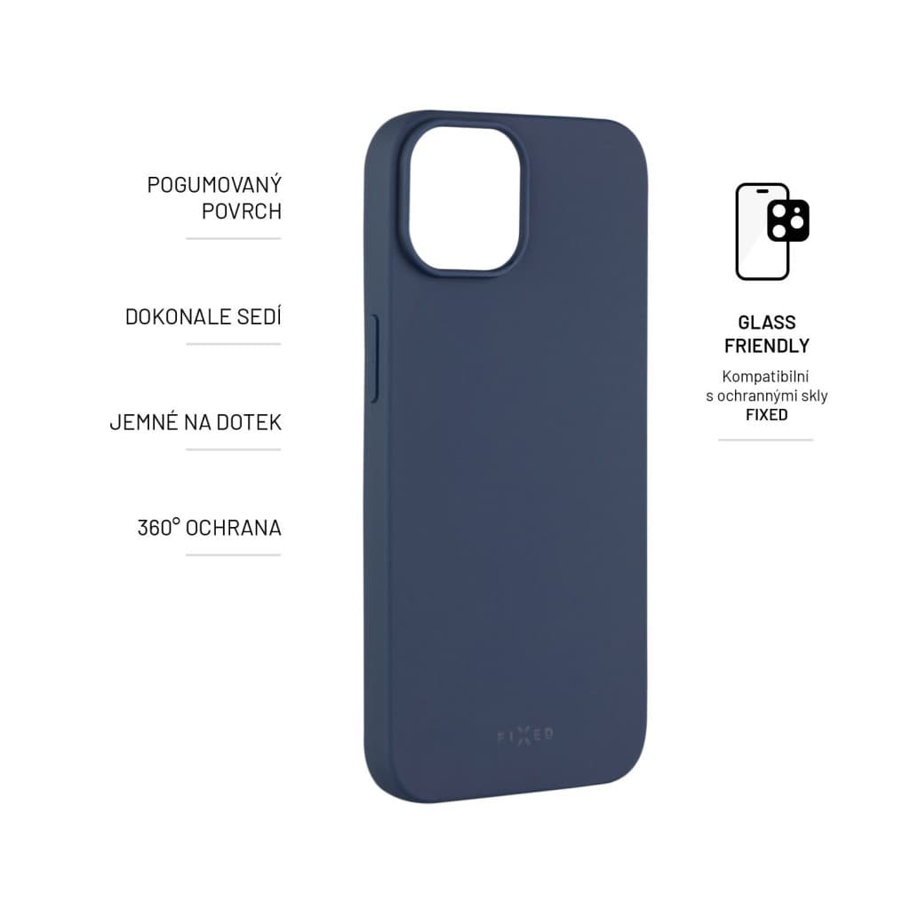 Zadní pogumovaný kryt FIXED Story pro Apple iPhone 14, modrý - náhled 3