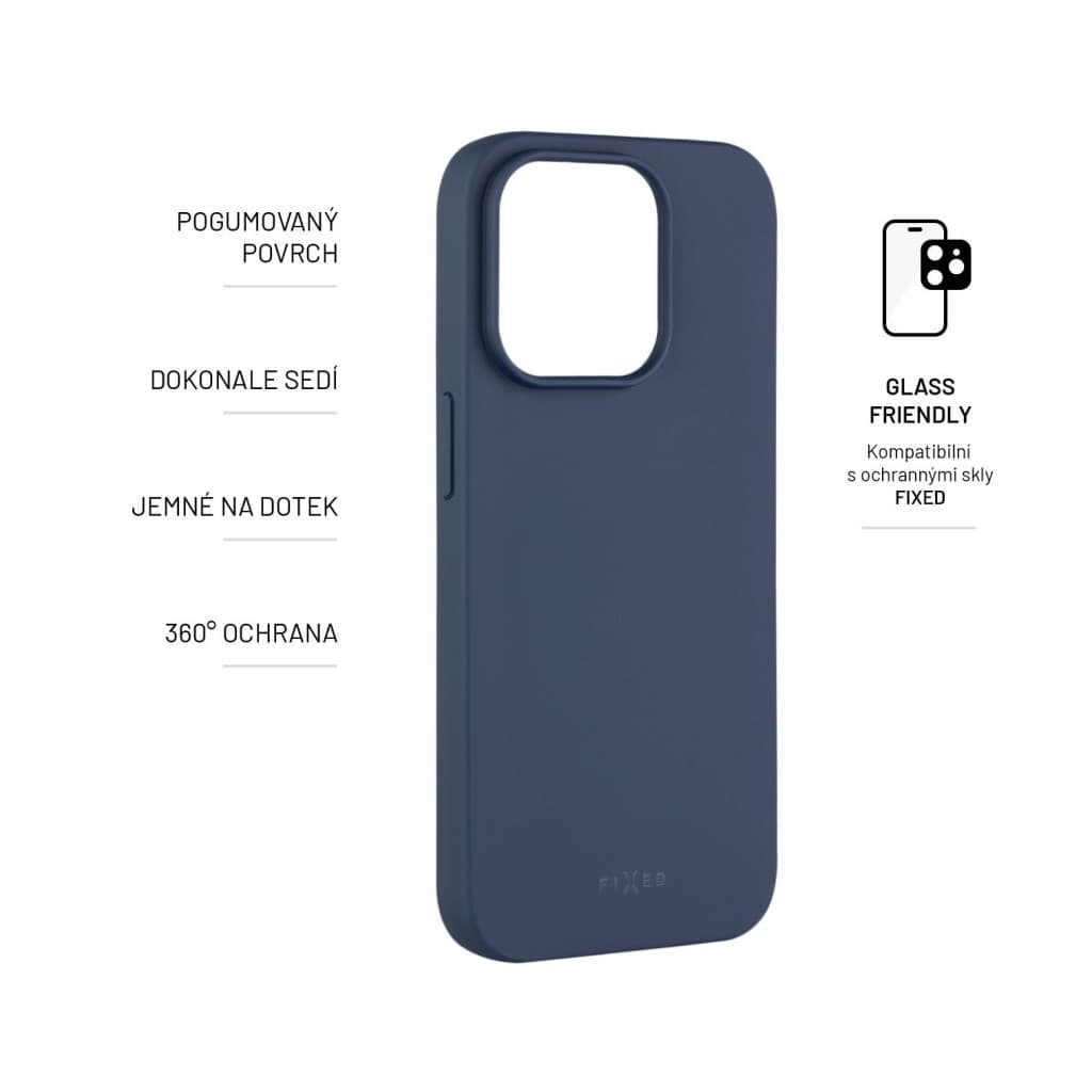 Zadní pogumovaný kryt FIXED Story pro Apple iPhone 14 Pro, modrý - náhled 3