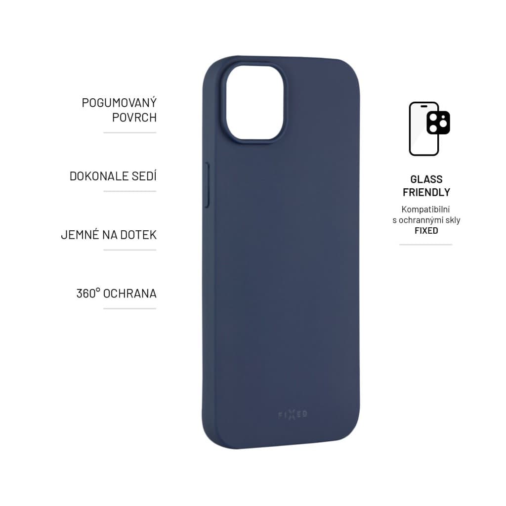 Zadní pogumovaný kryt FIXED Story pro Apple iPhone 14 Plus, modrý - náhled 3