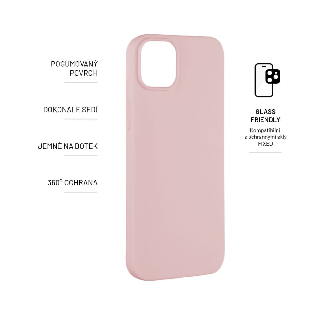 Zadní pogumovaný kryt FIXED Story pro Apple iPhone 14 Plus, růžový - náhled 3