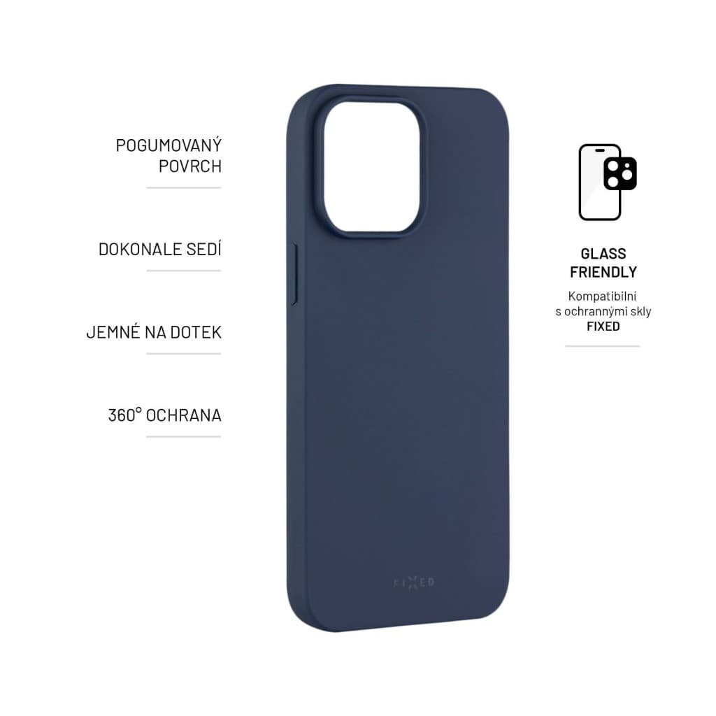 Zadní pogumovaný kryt FIXED Story pro Apple iPhone 14 Pro Max, modrý - náhled 3