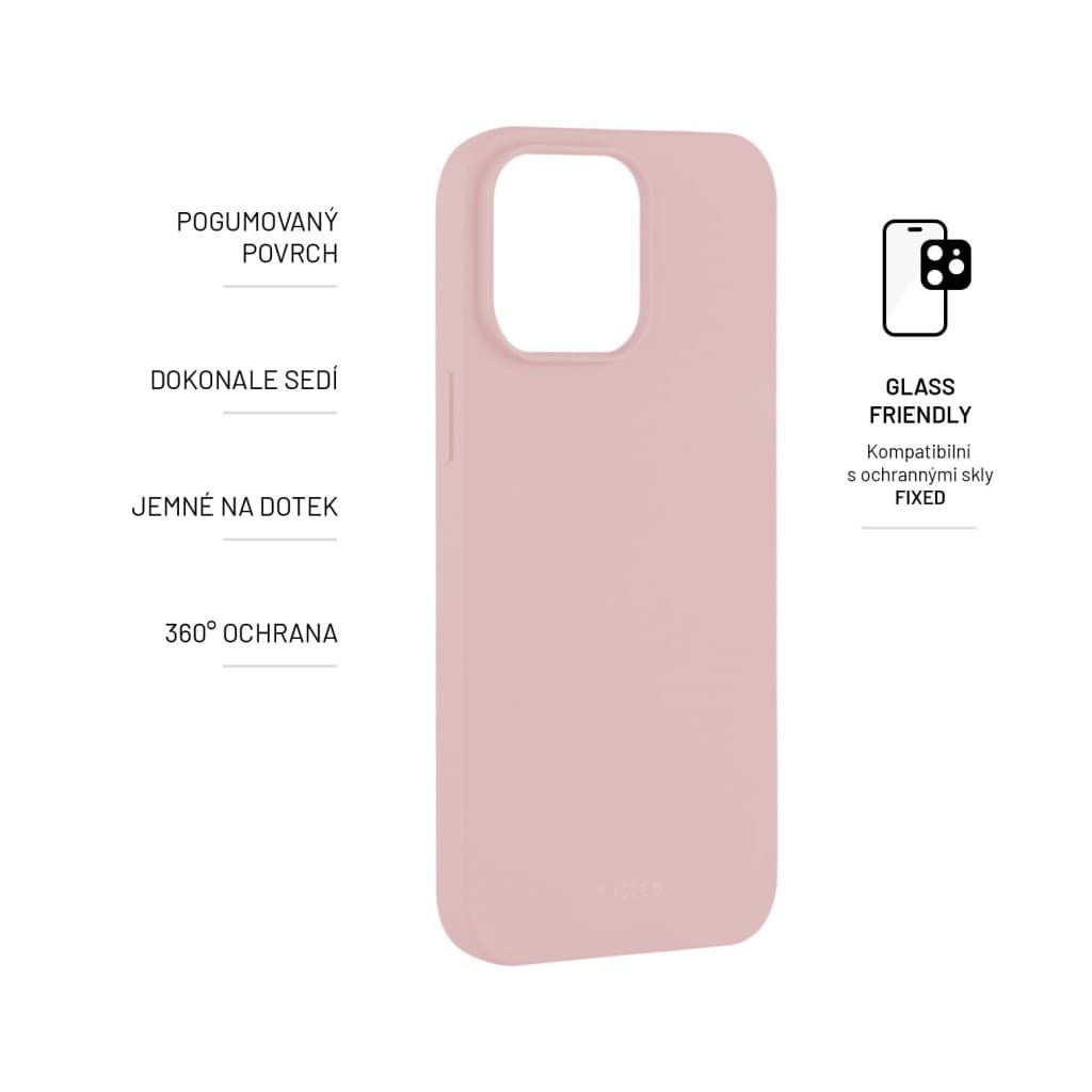Zadní pogumovaný kryt FIXED Story pro Apple iPhone 14 Pro Max, růžový - náhled 3