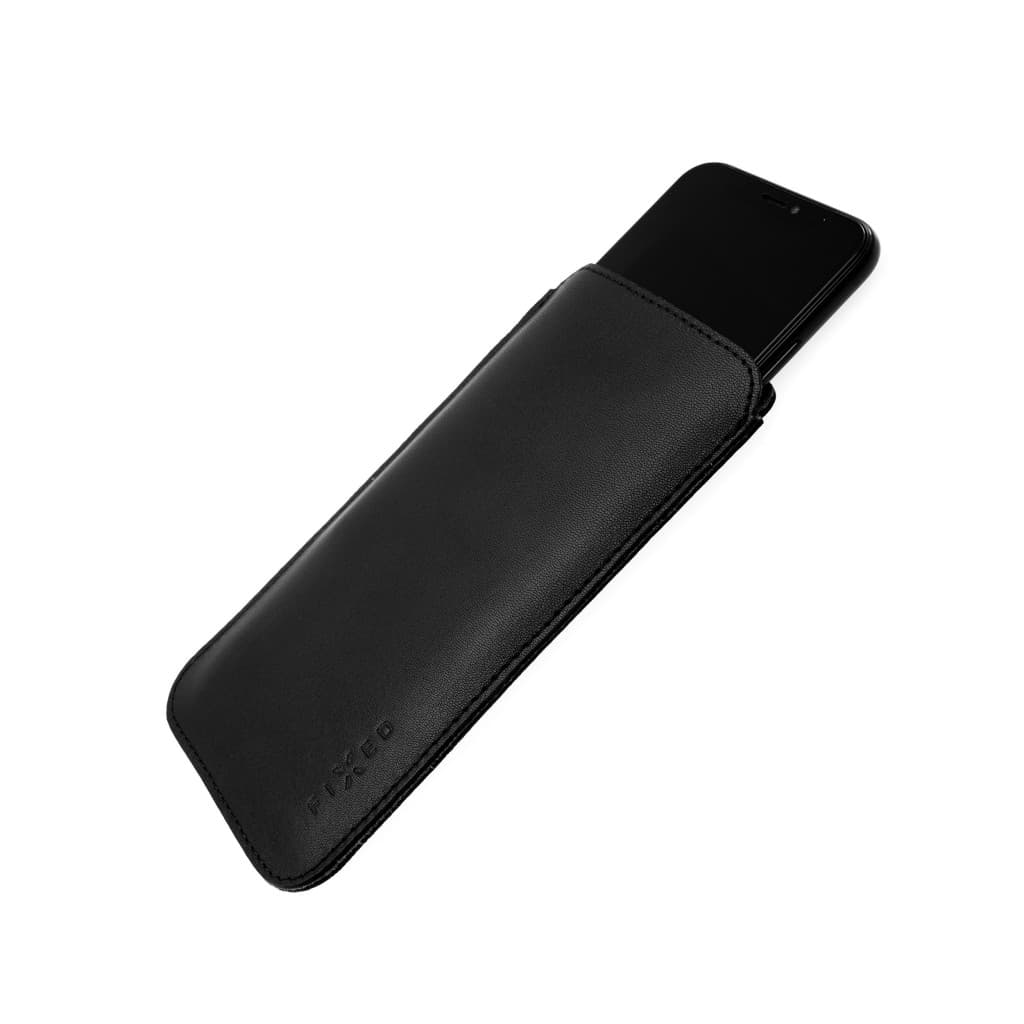 Tenké pouzdro FIXED Slim vyrobené z pravé kůže pro Apple iPhone 11 Pro/XS/X, černé - náhled 3