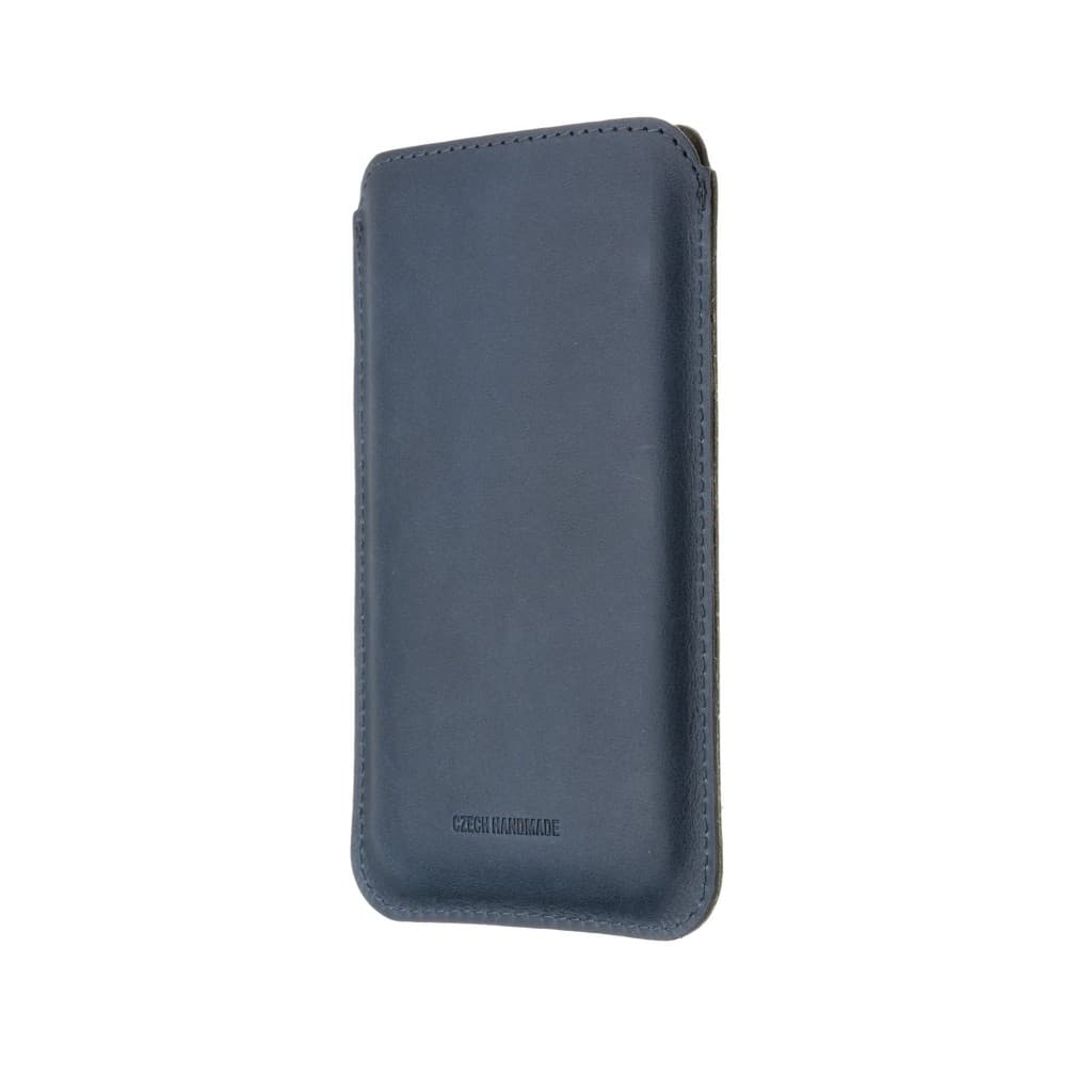 Tenké pouzdro FIXED Slim vyrobené z pravé kůže pro Apple iPhone 12 Pro Max/13 Pro Max, modré - náhled 3