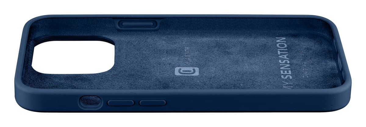 Ochranný silikonový kryt Cellularline Sensation pro Apple iPhone 13 Mini, modrý - náhled 3