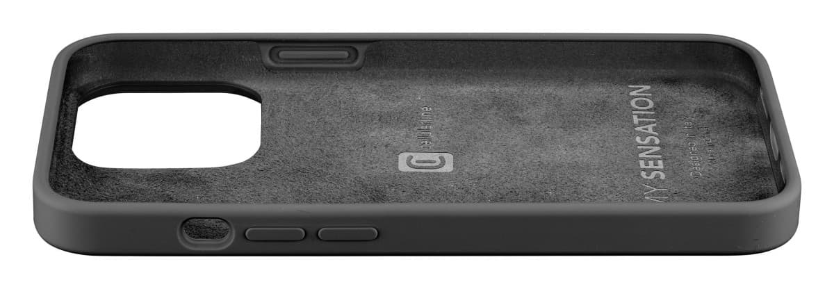 Ochranný silikonový kryt Cellularline Sensation pro Apple iPhone 13 Pro, černý - náhled 3
