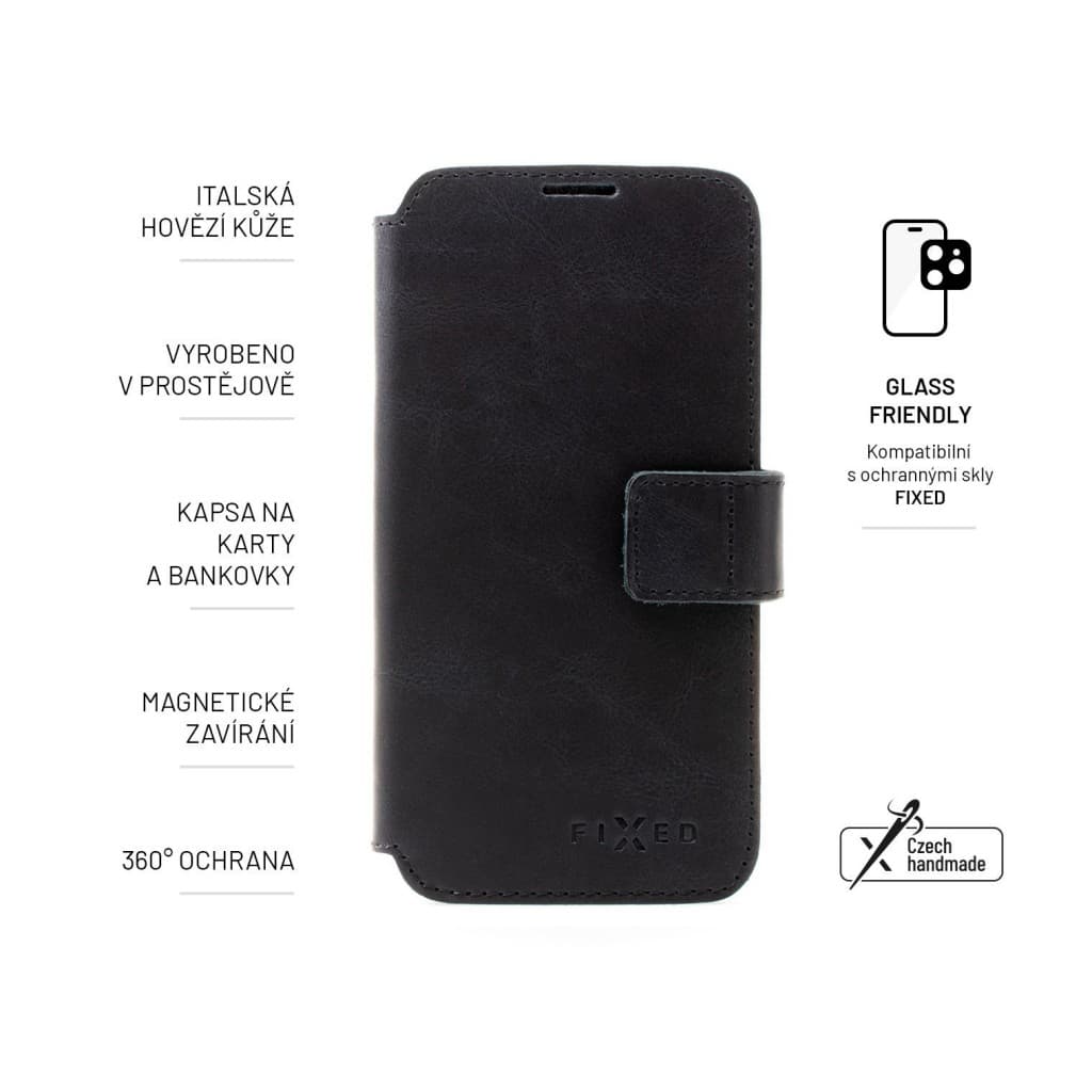 Kožené pouzdro typu kniha FIXED ProFit pro Samsung Galaxy A34 5G, černé - náhled 3