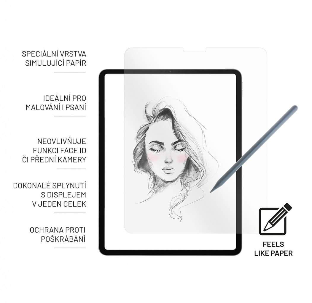 Ochranné tvrzené sklo FIXED PaperGlass Screen Protector pro Apple iPad Pro 12,9" (2018/2020/2021/2022), čiré - náhled 3