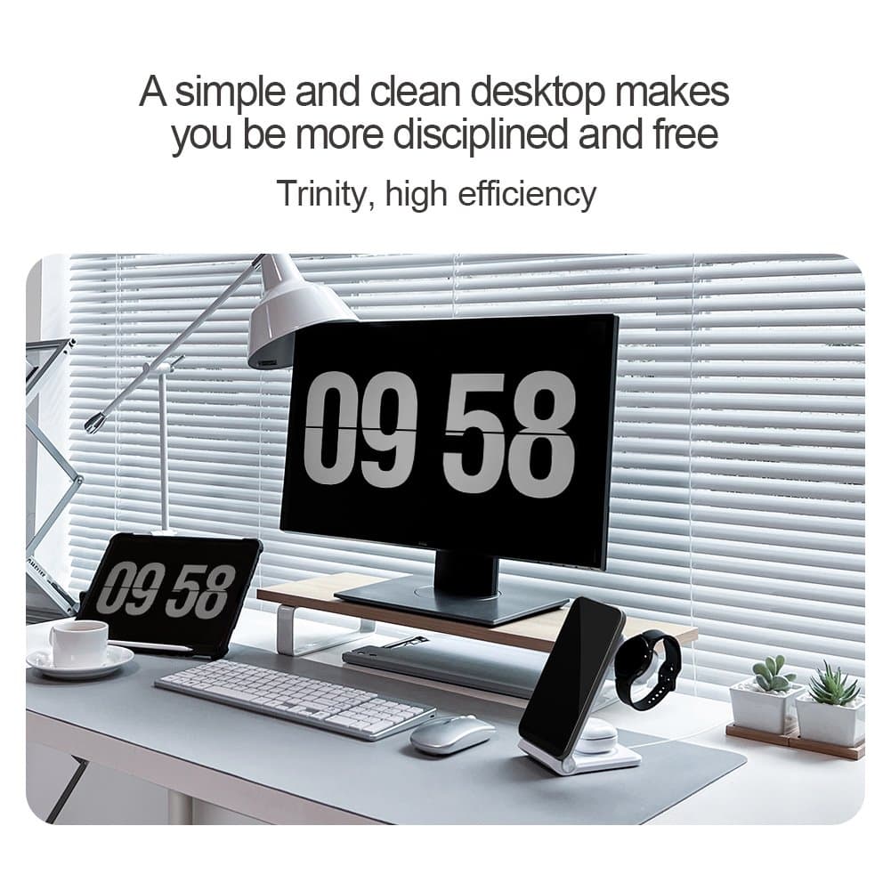 Bezdrátová nabíječka Nillkin PowerTrio 3v1 MagSafe pro Samsung Watch White - náhled 3