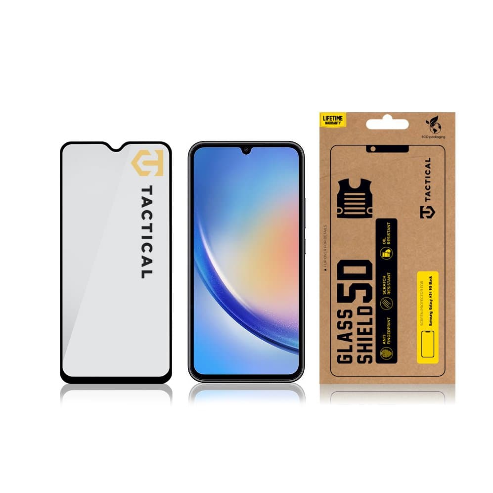 Tvrzené sklo Tactical Glass Shield na Samsung Galaxy A34 5D černé - náhled 3