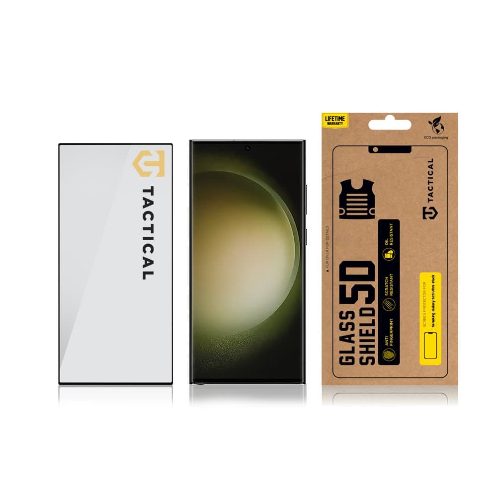 Tvrzené sklo Tactical pro Samsung S23 Ultra 5D černé - náhled 3