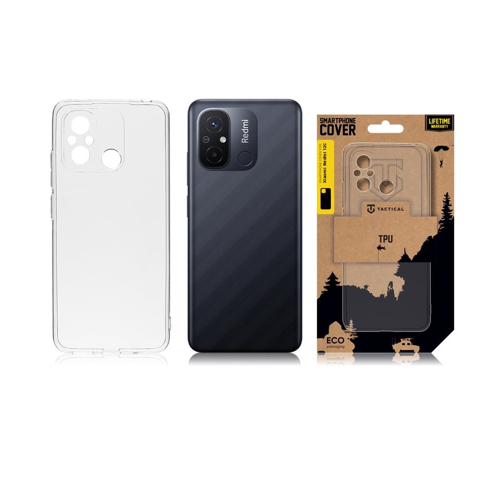Zadní kryt Tactical na Xiaomi Redmi 12C průhledný - náhled 3