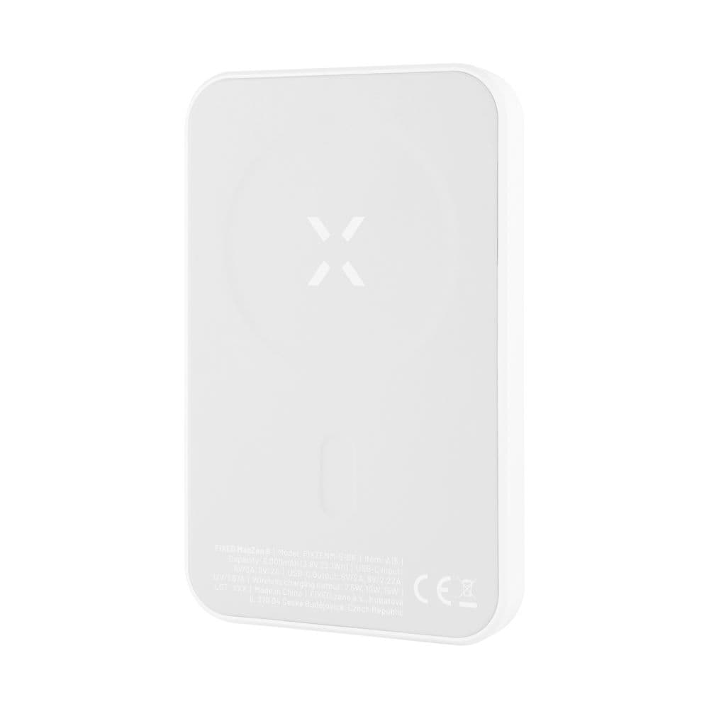 Powerbanka FIXED MagZen s bezdrátovým nabíjením a podporou Magsafe, 6 000 mAh, bílá - náhled 3