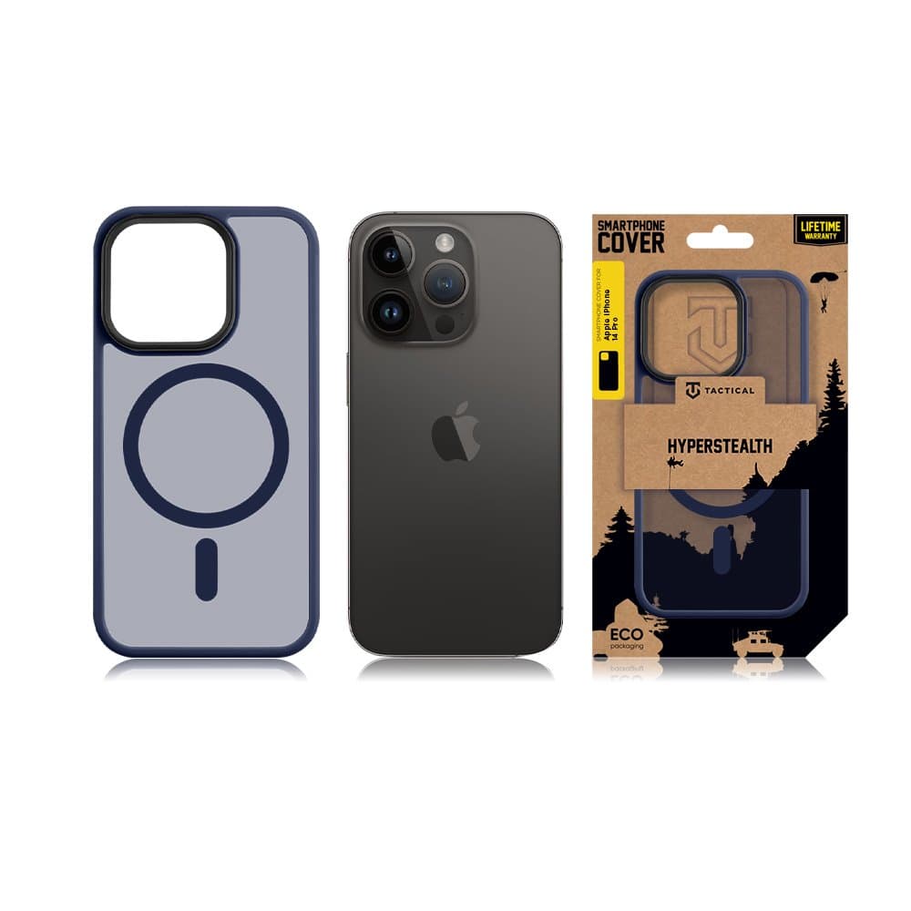 Zadní kryt Tactical MagForce Hyperstealth na iPhone 14 Pro modrý - náhled 3