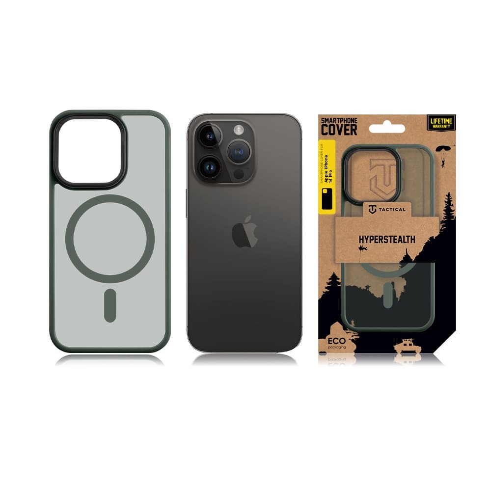 Zadní kryt Tactical MagForce Hyperstealth na iPhone 14 Pro tmavě zelený - náhled 3