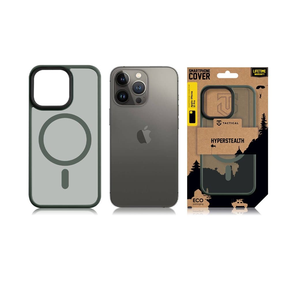 Zadní kryt Tactical MagForce Hyperstealth na iPhone 13 Pro tmavě zelený - náhled 3