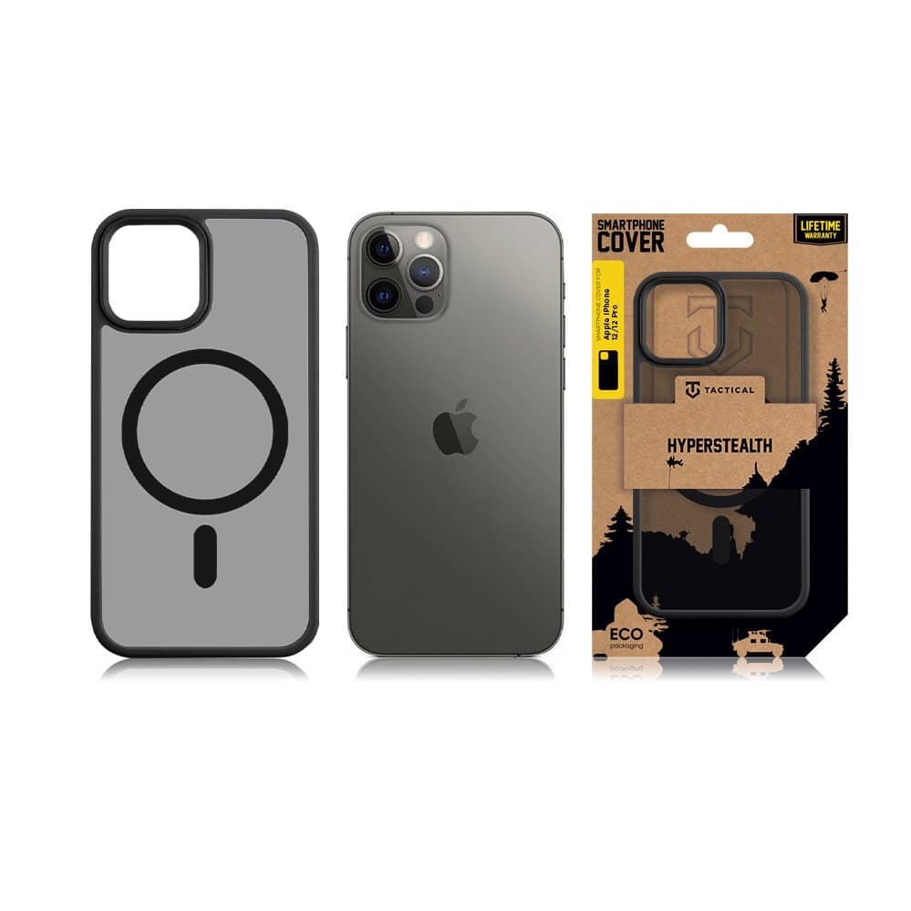 Zadní kryt Tactical MagForce Hyperstealth na iPhone 12 - 12 Pro tmavý - náhled 3